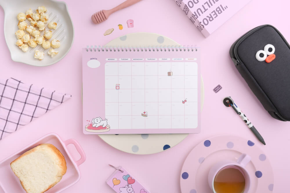สมุดแพลนเนอร์ Ropamoda X Romane Monthly Planner สีชมพู
